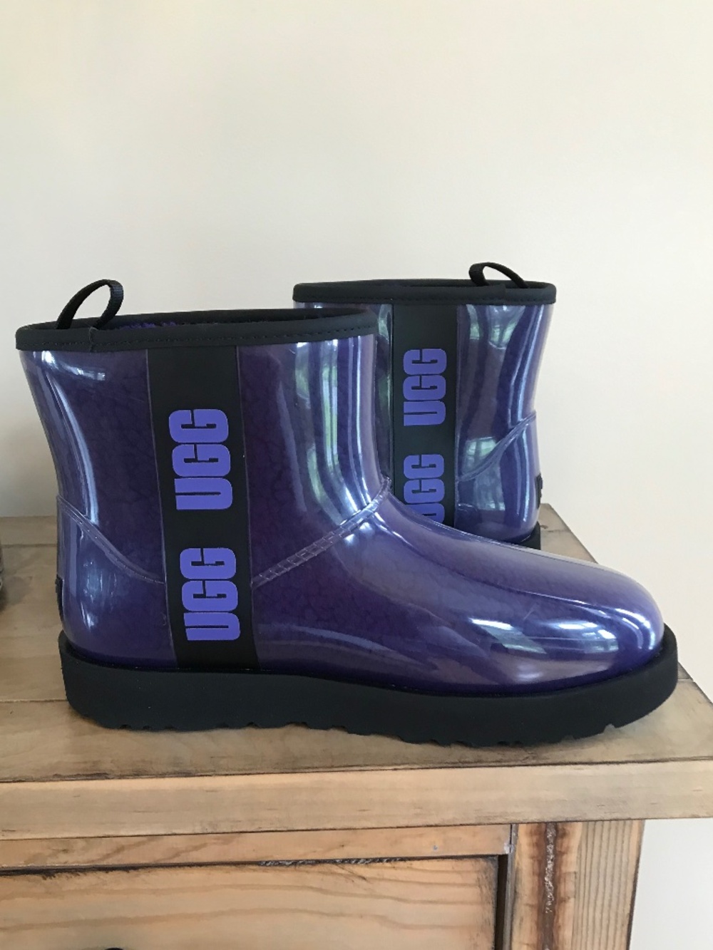 UGG CLASSIC CLEAR MINI WATERPROOF VIOLET NIGHT BOOT CYBERCORE - Picture 8 of 16